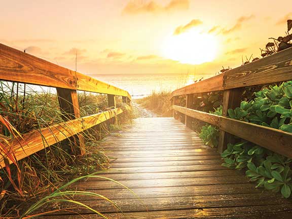 rowland-financial-advisory-brand-image-path-leading-to-beach-with-sunrise